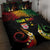 Personalised Malampa Fiji Day Quilt Bed Set Polynesian Tattoo and Plumeria Reggae Color