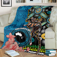 Fiji and Australia Kangaroos Blanket Indigenous Aboriginal and Fijian Masi Tribal Tattoo LT03 - Polynesian Pride