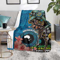 Fiji and Australia Kangaroos Blanket Indigenous Aboriginal and Fijian Masi Tribal Tattoo LT03 - Polynesian Pride