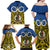 Vanuatu Tafea Province Family Matching Off Shoulder Long Sleeve Dress and Hawaiian Shirt Pig Tusk Mix Maori Pattern and Namele Leaf LT03 - Polynesian Pride