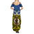 Vanuatu Tafea Province Family Matching Summer Maxi Dress and Hawaiian Shirt Pig Tusk Mix Maori Pattern and Namele Leaf LT03 - Polynesian Pride