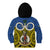 Vanuatu Tafea Province Kid Hoodie Pig Tusk Mix Maori Pattern and Namele Leaf LT03 - Polynesian Pride