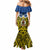 Vanuatu Tafea Province Mermaid Dress Pig Tusk Mix Maori Pattern and Namele Leaf LT03 - Polynesian Pride