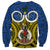 Vanuatu Tafea Province Sweatshirt Pig Tusk Mix Maori Pattern and Namele Leaf LT03 - Polynesian Pride