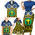 Personalised Vanuatu Tafea Province Family Matching Short Sleeve Bodycon Dress and Hawaiian Shirt Pig Tusk Mix Maori Pattern and Namele Leaf LT03 - Polynesian Pride