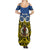 Personalised Vanuatu Tafea Province Family Matching Summer Maxi Dress and Hawaiian Shirt Pig Tusk Mix Maori Pattern and Namele Leaf LT03 - Polynesian Pride