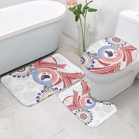 Tongan and Australian Culture Together Bathroom Set Ngatu Art Tribal Aboriginal Tattoo Pattern LT03 - Polynesian Pride