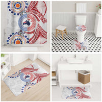 Tongan and Australian Culture Together Bathroom Set Ngatu Art Tribal Aboriginal Tattoo Pattern LT03 - Polynesian Pride