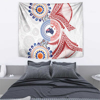 Tongan and Australian Culture Together Tapestry Ngatu Art Tribal Aboriginal Tattoo Pattern LT03 - Polynesian Pride