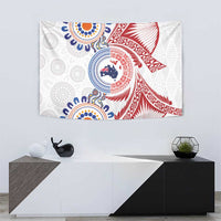 Tongan and Australian Culture Together Tapestry Ngatu Art Tribal Aboriginal Tattoo Pattern LT03 - Polynesian Pride