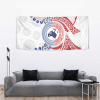 Tongan and Australian Culture Together Tapestry Ngatu Art Tribal Aboriginal Tattoo Pattern LT03 - Polynesian Pride