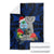 Guam Christmas Blanket Santa Gift Latte Stone and Sea Turle Mix Hibiscus Chamorro Blue Style LT03