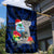 Guam Christmas Garden Flag Santa Gift Latte Stone and Sea Turle Mix Hibiscus Chamorro Blue Style LT03