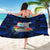 Guam Christmas Sarong Santa Gift Latte Stone and Sea Turle Mix Hibiscus Chamorro Blue Style LT03