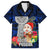 Custom Guam Christmas Family Matching Short Sleeve Bodycon Dress and Hawaiian Shirt Santa Gift Latte Stone and Sea Turle Mix Hibiscus Chamorro Blue Style LT03