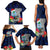 Custom Guam Christmas Family Matching Tank Maxi Dress and Hawaiian Shirt Santa Gift Latte Stone and Sea Turle Mix Hibiscus Chamorro Blue Style LT03