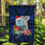 Custom Guam Christmas Garden Flag Santa Gift Latte Stone and Sea Turle Mix Hibiscus Chamorro Blue Style LT03