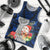 Custom Guam Christmas Men Tank Top Santa Gift Latte Stone and Sea Turle Mix Hibiscus Chamorro Blue Style LT03