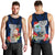 Custom Guam Christmas Men Tank Top Santa Gift Latte Stone and Sea Turle Mix Hibiscus Chamorro Blue Style LT03