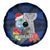 Custom Guam Christmas Spare Tire Cover Santa Gift Latte Stone and Sea Turle Mix Hibiscus Chamorro Blue Style LT03