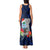 Custom Guam Christmas Tank Maxi Dress Santa Gift Latte Stone and Sea Turle Mix Hibiscus Chamorro Blue Style LT03