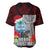 Guam Christmas Baseball Jersey Santa Gift Latte Stone and Sea Turle Mix Hibiscus Chamorro Red Style LT03