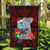 Guam Christmas Garden Flag Santa Gift Latte Stone and Sea Turle Mix Hibiscus Chamorro Red Style LT03