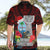 Guam Christmas Hawaiian Shirt Santa Gift Latte Stone and Sea Turle Mix Hibiscus Chamorro Red Style LT03