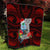 Guam Christmas Quilt Santa Gift Latte Stone and Sea Turle Mix Hibiscus Chamorro Red Style LT03