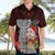 Custom Guam Christmas Hawaiian Shirt Santa Gift Latte Stone and Sea Turle Mix Hibiscus Chamorro Red Style LT03