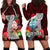 Custom Guam Christmas Hoodie Dress Santa Gift Latte Stone and Sea Turle Mix Hibiscus Chamorro Red Style LT03