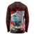 Custom Guam Christmas Long Sleeve Shirt Santa Gift Latte Stone and Sea Turle Mix Hibiscus Chamorro Red Style LT03