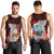 Custom Guam Christmas Men Tank Top Santa Gift Latte Stone and Sea Turle Mix Hibiscus Chamorro Red Style LT03