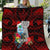 Custom Guam Christmas Quilt Santa Gift Latte Stone and Sea Turle Mix Hibiscus Chamorro Red Style LT03