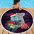 Custom Guam Christmas Beach Blanket Santa Gift Latte Stone and Sea Turle Mix Hibiscus Chamorro Pink Style LT03