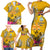 Niue Waitangi Family Matching Short Sleeve Bodycon Dress and Hawaiian Shirt Tropical Flower Tapa Pattern LT03 - Polynesian Pride