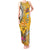 Niue Waitangi Tank Maxi Dress Tropical Flower Tapa Pattern LT03 Women Yellow - Polynesian Pride