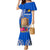 Tokelau Waitangi Mermaid Dress Tropical Flower Tapa Pattern LT03 Women Blue - Polynesian Pride