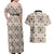 Tukenny Pattern Fijian War Clubs Couples Matching Off Shoulder Maxi Dress and Hawaiian Shirt LT03 - Polynesian Pride