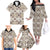 Tukenny Pattern Fijian War Clubs Family Matching Off Shoulder Long Sleeve Dress and Hawaiian Shirt LT03 - Polynesian Pride