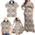 Tukenny Pattern Fijian War Clubs Family Matching Off Shoulder Maxi Dress and Hawaiian Shirt LT03 - Polynesian Pride