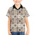 Tukenny Pattern Fijian War Clubs Family Matching Off Shoulder Short Dress and Hawaiian Shirt LT03 Son's Shirt Beige - Polynesian Pride