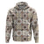 Tukenny Pattern Fijian War Clubs Hoodie LT03 Pullover Hoodie Beige - Polynesian Pride