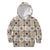 Tukenny Pattern Fijian War Clubs Kid Hoodie LT03 Hoodie Beige - Polynesian Pride