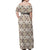 Tukenny Pattern Fijian War Clubs Off Shoulder Maxi Dress LT03 - Polynesian Pride