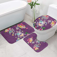 Hawaiian Turtles and Tropical Plants Bathroom Set Purple Watercolor LT03 - Polynesian Pride