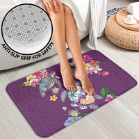 Hawaiian Turtles and Tropical Plants Bathroom Set Purple Watercolor LT03 - Polynesian Pride