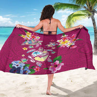 Hawaiian Turtles and Tropical Plants Sarong Pink Watercolor LT03 - Polynesian Pride