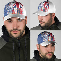 Hawaiian Manta Ray Classic Cap with Hawaii Flag and Flowers LT03 - Polynesian Pride