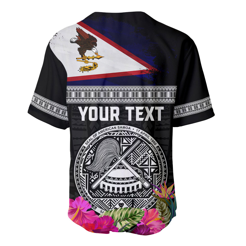 Personalized American Samoa Flag Day Baseball Jersey Tanoa and Fue mix Hibiscus Flower Polynesian Pattern LT03 - Polynesian Pride